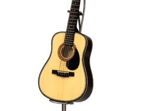 Figura decorativa de guitarra española color claro ideal para decoración elegante del hogar